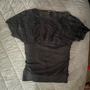 HeartSoul Elegant Black Lace Blouse